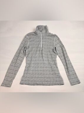 Icebreaker Merino 260 Vertex Long Sleeve 1/4 Zip Base Layer Gray Black Women’s S